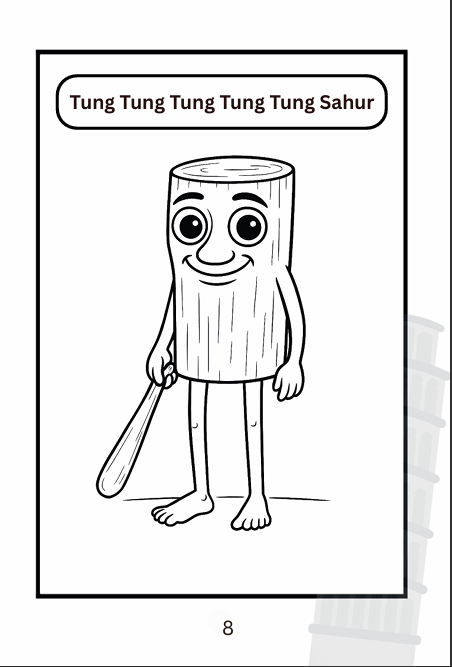 Italian Brainrot Colouring Book