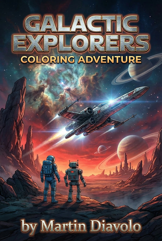 Galactic Explorers Coloring Adventure, The Ultimate Sci-Fi Coloring Collection