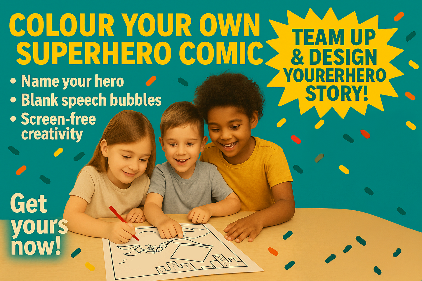 Colouring Comic: Helping Superheroes