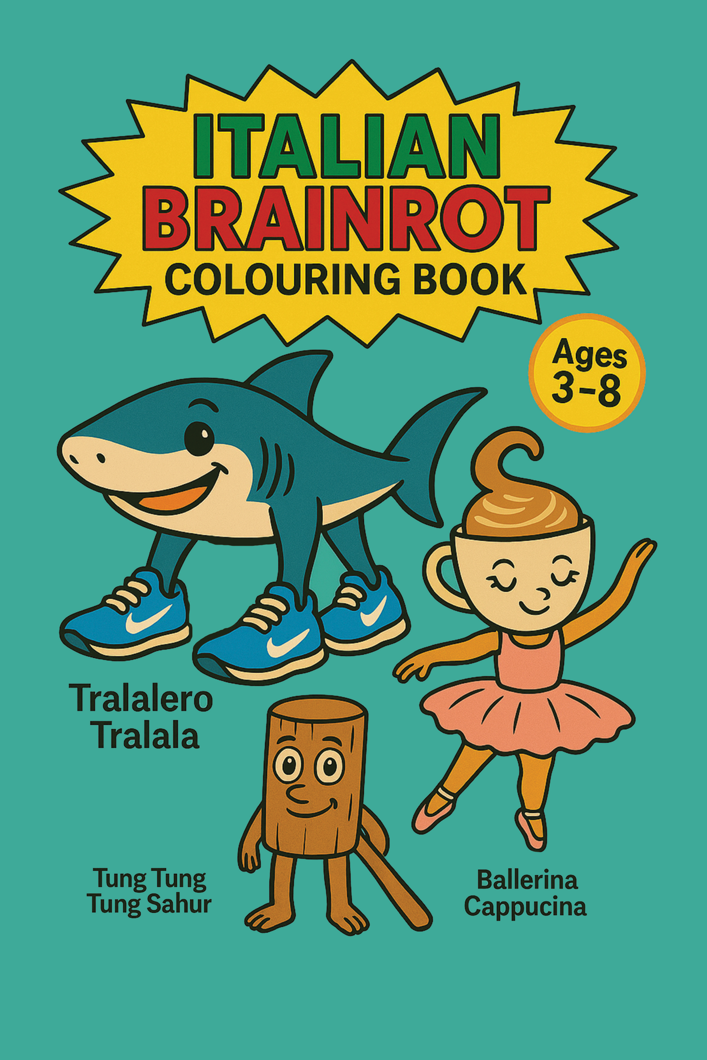 Italian Brainrot Colouring Book