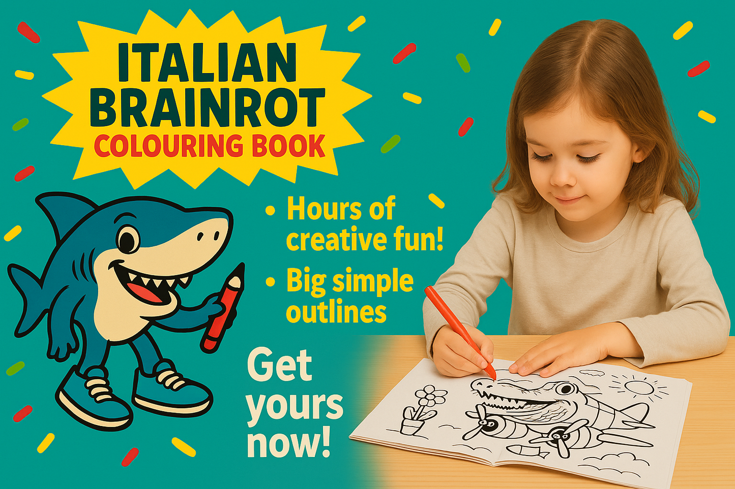 Italian Brainrot Colouring Book