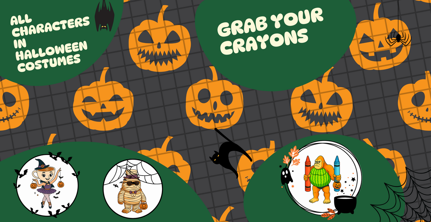 Italian Brainrot Halloween Colouring Book: Spooky Italian-Themed Kids  Colouring & Activity Book, Ages 3–8: Spooky Italian Characters to Colour  Halloween