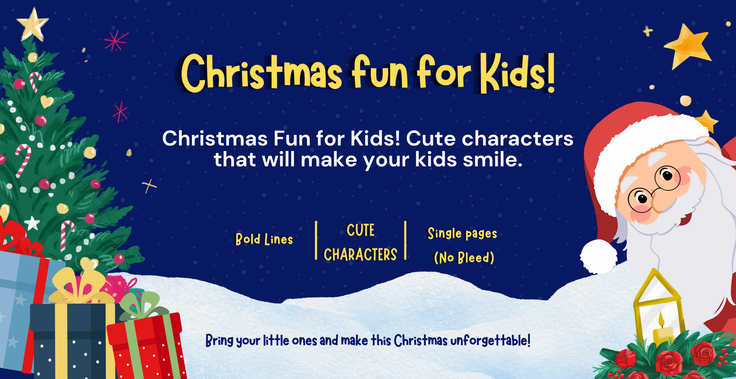Christmas Colouring Book for Kids Ages 3–8